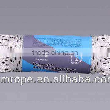 Polyester solid braided rope