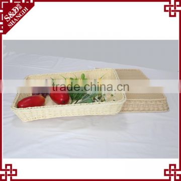 Rattan washable top quality woven large sizestorage shopping basket for wholesale