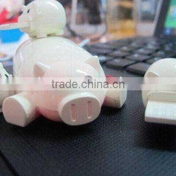 New Arrival Lovely Cartoon Pig Design 3 Port USB Hub 2.0 USB Interface Promotion Gift Choice Present With Card Reader Function photo-5