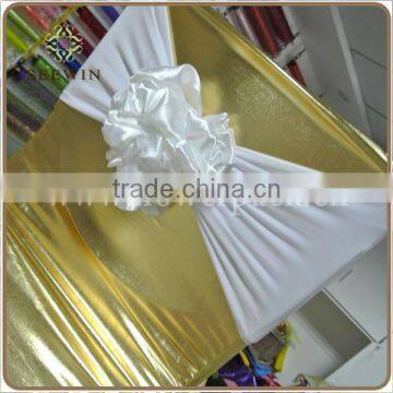 spandex satin flower chair sash