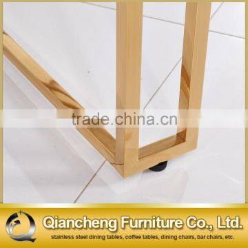 Normcore Golden Console Table With White Marble photo-5