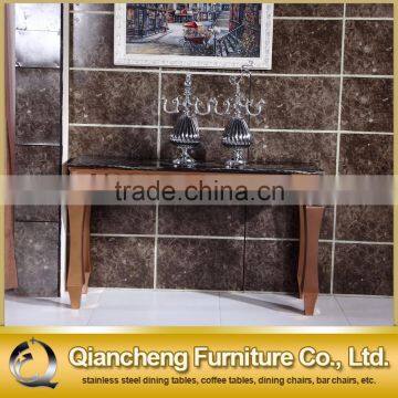 Classic Gold Console Table With Marble Top for Home photo-2