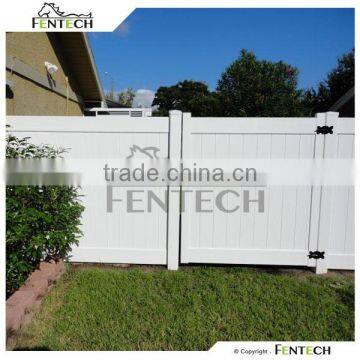 Fentech White Flat-Top Full Privacy Vinyl Fence photo-3