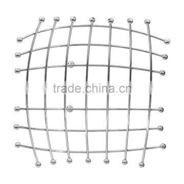 Chromed Steel Silver Fruit Basket WI0073 - Kitchen 40cm * 10cm Wire Stand photo-5