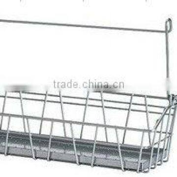 Chrome Wire Basket for Hanging Displays Shelving