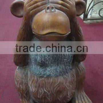 Home & Garden Decor Fiberglass Clay Monkey Sculpture Set photo-3