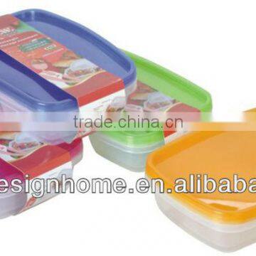 2 PCS FUCHSIA, TURQUOISE, LIME GREEN, ORANGE 1L RECTANGULAR PP PLASTIC SECTION FOOD CONTAINER