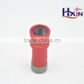 Red color Brazed diamond hole saws for hard rock / diamond core drill bits