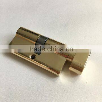 Polished Brass Cylinder Locks Without Keys for Bathroom wc Door Lock photo-2