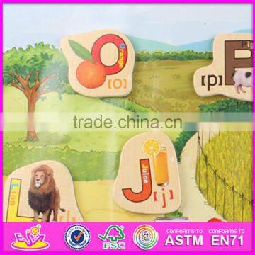 2016 New Design 28 Pieces Kids Educational Toy Wooden Magnetic Puzzles W14J001 photo-4