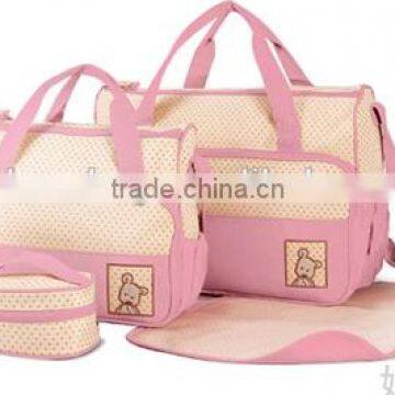 Wholesale Durable 5pc Set Baby Diaper Bag With Polyester photo-2