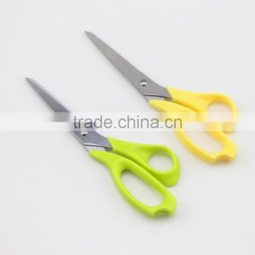 Plastic Handle Stainless Steel Household Scissors with Two Colors