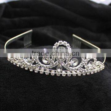 RhinH172-039estone Fashion Silver Bridal Jewelry Metal Wedding Tiaras Halo photo-2