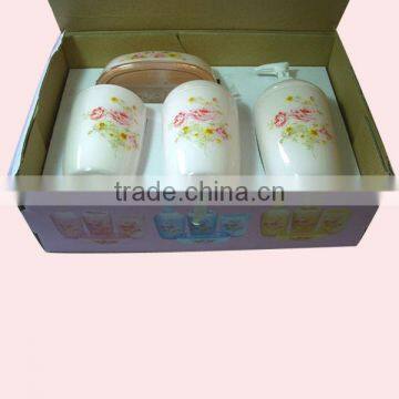 Household Flower AS Material Plastic Bathroom Accessory Set photo-2
