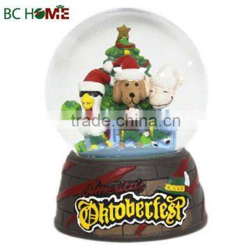 Christmas animal Inside Snow Globe