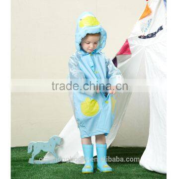 PVC Rain Coats for Kids Cute Animals Hotsale Children Long Raincoats With Hat photo-2