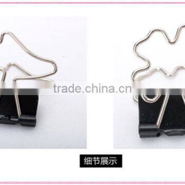 Creative notebook clips OEM design 19mm metal bulldog clips