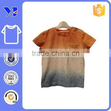 Factory directly sell plain style environment cotton dip dye children shirt