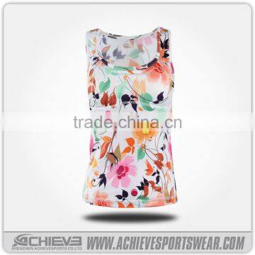 Lastest Ladies 100% Polyester Fashion Design Breathable Sport Yoga Running Vest photo-3