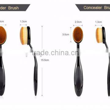 New Professional 10 Pcs Soft Oval Toothbrush Design Makeup Brush Sets Foundation Brushes Cream Contour Powder Blush Conceal photo-4