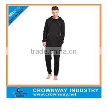 high quality black color sweat suit for men