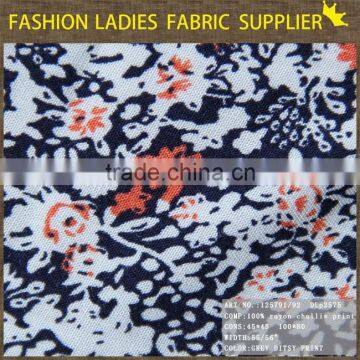 New Fashion 100% Rayon Challis Print Wholesale 100% Rayon Print for Lady's Dress photo-2