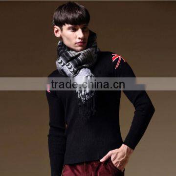 GZY 2015 High quality fashion design men wholesale plain shawl