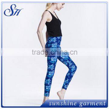 Blue Print Leggings 2017 Brushed Legging Classic Casual Leggings photo-3