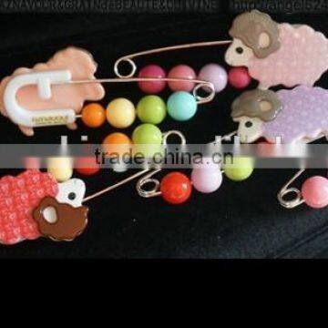Sweet candy beads collar pins cute sheep charm brooches for children