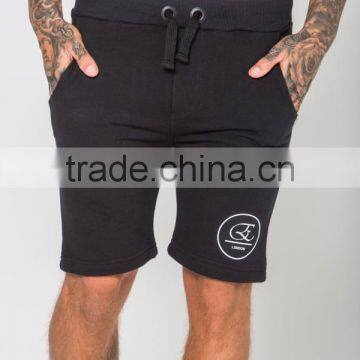 Slim Fit Black 100% Cotton Jersey Shorts Lightweight Skinny Shorts Wholesale OEM Tapered Jogger Pants Mens Joggers