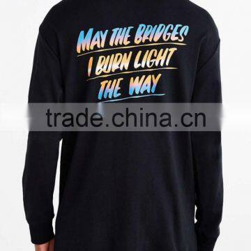 Cut and Sew Design Long Sleeves Custom Tshirt photo-3