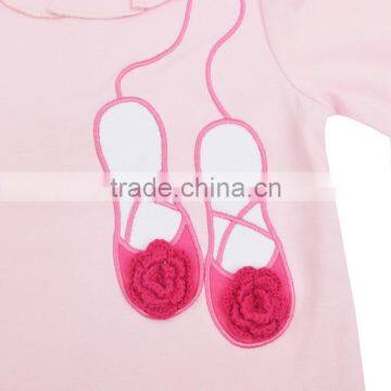Embroidery Ballet Shoes Newborn Romper Baby Girl Bubble Romper photo-4