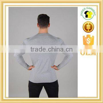 Custom Gym Wear t Shirt Long Sleeve Crew Neck t Shirt Wholesale photo-2