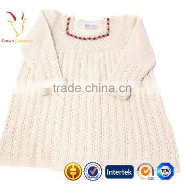 Cashmere Long Girls Sweater Dresses,Kids Flower Girl Dresses photo-3