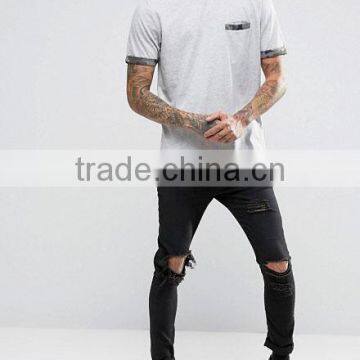 China OEM Factory Elegant Business Casual Men's Rolled Sleeve t Shirts photo-4