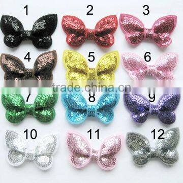 Fast delivery Hot Various Colors Flower Sequin Baby Girl Bow Headbands for Girl Hair Sequin Cute Colorful Shiny Mixed Acessories