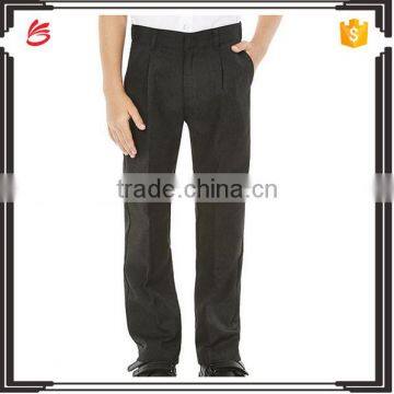 2016 popular latest boys flat front black school uniform pants