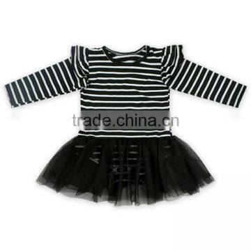 Baby Girls Pink 2 Pcs Clothes Set Wholesale Cotton Long Ruffle Sleeve Tutu Romper Dress Boutique Clothing photo-3