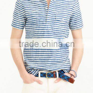 2015 SHORT-SLEEVE COTTON SHIRT stripe men shirts 100% cotton short sleeve OEM Service