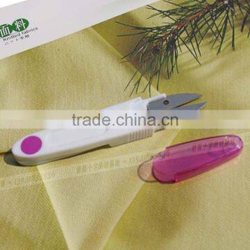 Wholesale Plastic Handle Sewing Scissors Portable Cross Stitch Mini Safe Scissors With Cap Colorful photo-6