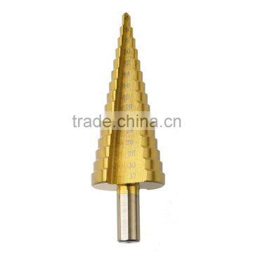 3Pcs/lot HSS Steel Large Step Cone Titanium Coated Metal Drill Bit Cut Tool Set Hole Cutter 4-12/20/32mm Wholesale photo-3