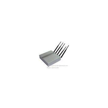 5 channels high power 4G 3G GSM mobile signal jammer blocker isolator shield,IR remote control,cover 50m