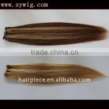 human hair weft/ machine made human hair weaving