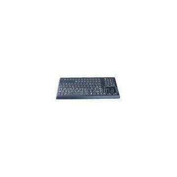 Compact  black or white silicone usb keyboard / rugged keyboard with touchpad