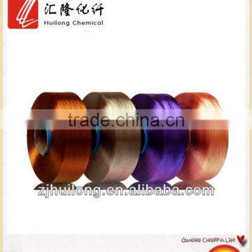 100% Polyester dope dyed fdy twist yarn