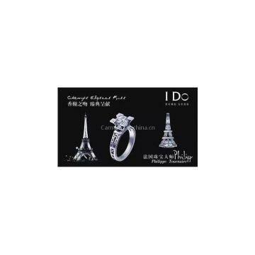2016 New Arrival S925 Eiffel Tower Wedding Ring
