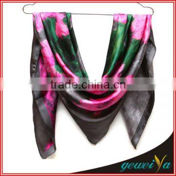 Fashion Digital Flower 3D Printed Purple Scarf