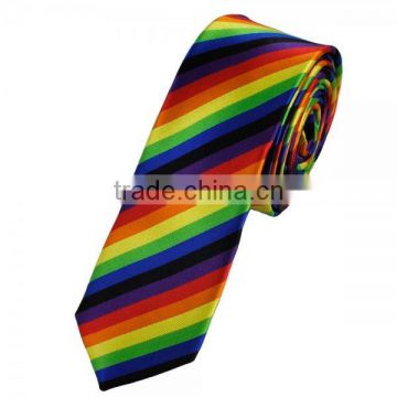 Men's Women's Rainbow Colorful Gay Pride Skinny 2" Necktie Tie New Party Fancy Dress