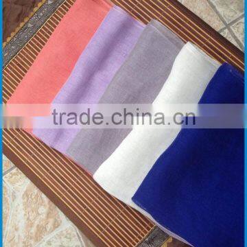 High Quality Solid Colour Lady's Fashionable Linen Scarf photo-6