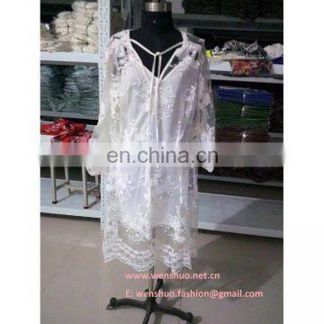 2016 Summer Pure Color Sexy Crochet Lace Dress